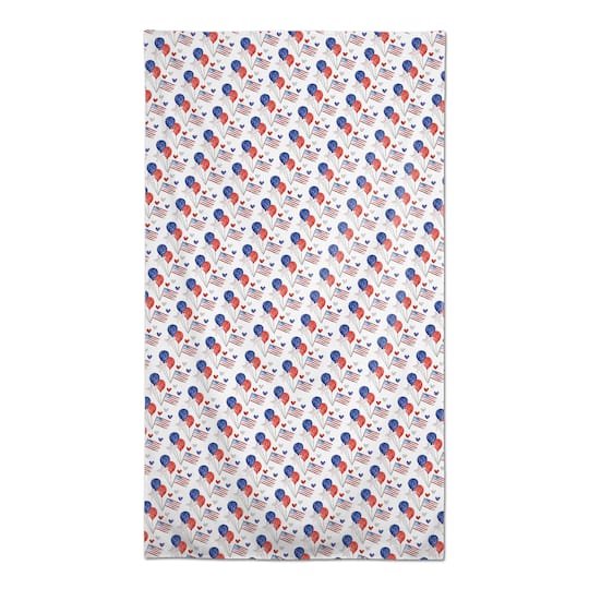 Patriotic Icons Pattern Tablecloth, 58&#x22; x 102&#x22;